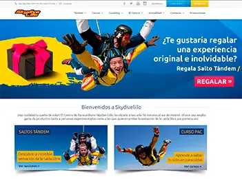 Diseño web paracaidismo