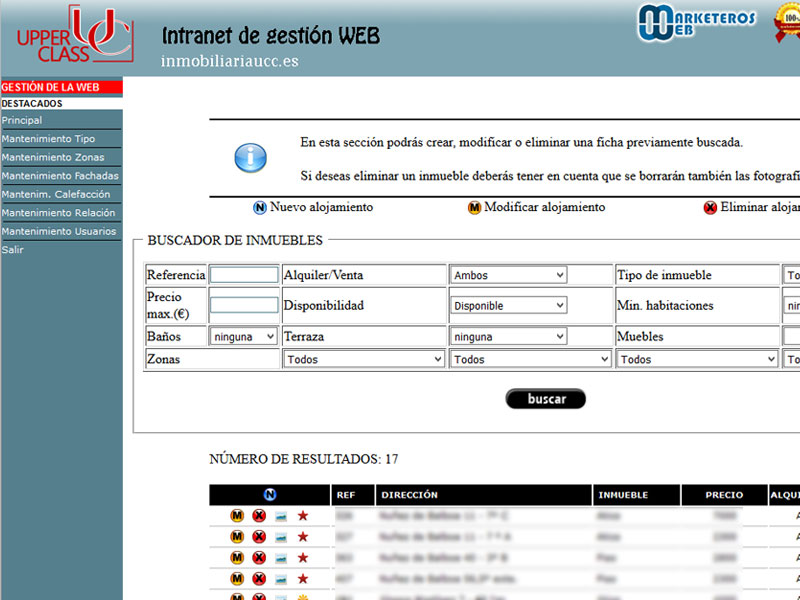 Intranet Alquiler Venta Pisos