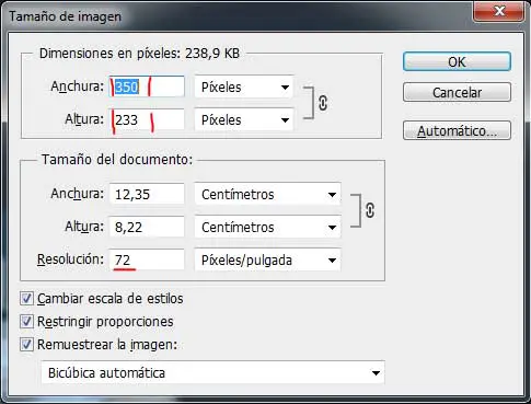 dimensionar imagen photoshop